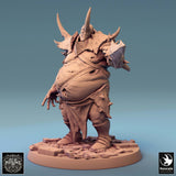 Humanoid Executioner Tabletop Miniatures by Qumi, 3D printed resin tabletop miniature for RPGs, wargaming and painting