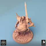 Humanoid Executioner Tabletop Miniatures by Qumi, 3D printed resin tabletop miniature for RPGs, wargaming and painting