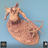 Humanoid Executioner Tabletop Miniatures by Qumi, 3D printed resin tabletop miniature for RPGs, wargaming and painting