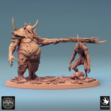 Humanoid Executioner Tabletop Miniatures by Qumi, 3D printed resin tabletop miniature for RPGs, wargaming and painting
