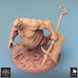 Humanoid Executioner Tabletop Miniatures by Qumi, 3D printed resin tabletop miniature for RPGs, wargaming and painting