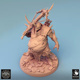 Humanoid Executioner Tabletop Miniatures by Qumi, 3D printed resin tabletop miniature for RPGs, wargaming and painting