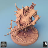 Humanoid Executioner Tabletop Miniatures by Qumi, 3D printed resin tabletop miniature for RPGs, wargaming and painting