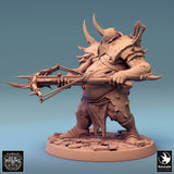 Humanoid Executioner Tabletop Miniatures by Qumi, 3D printed resin tabletop miniature for RPGs, wargaming and painting