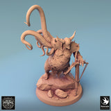 A 3D render of a bloated humanoid executioner miniature with tentacles, holding a heavy crossbow.