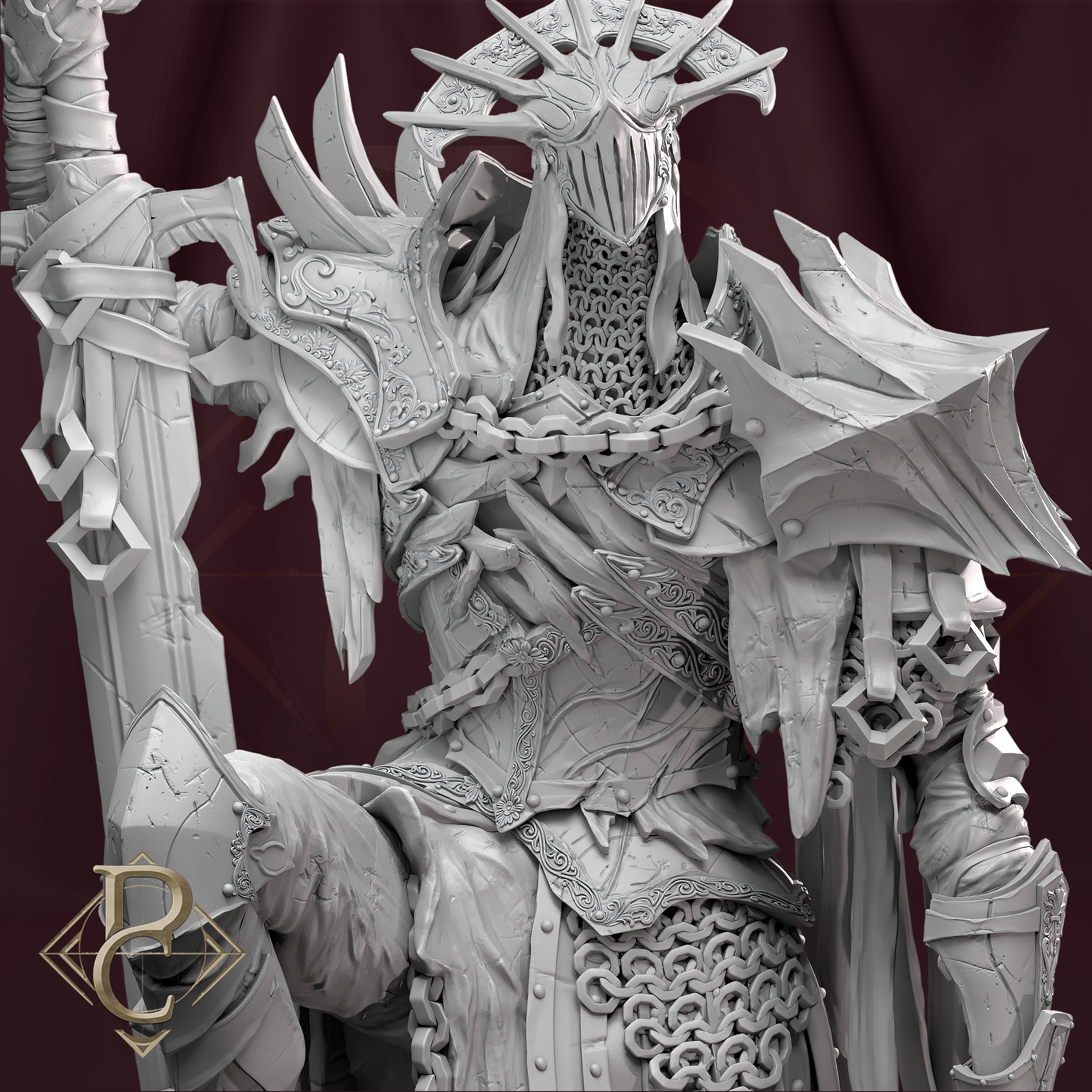 Tabletop RPG Miniature Fallen King Rasnov XL Size Qumi Parasite Collectibles Quality Miniatures - Qumi Wargaming Mini Model Figure