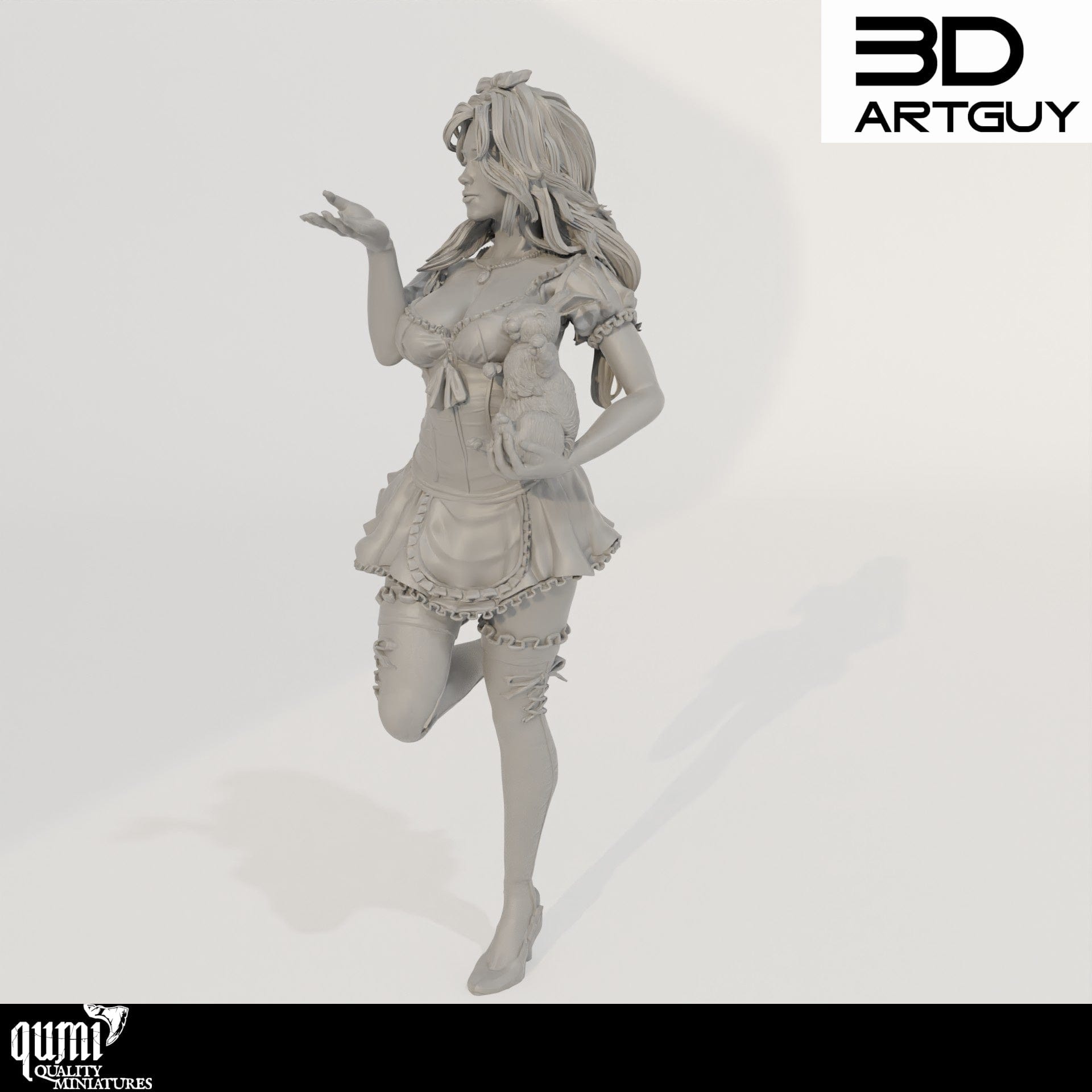 Tabletop RPG Miniature Fantasy Lady - Qumi Quality Miniatures - Qumi Wargaming Mini Model Figure