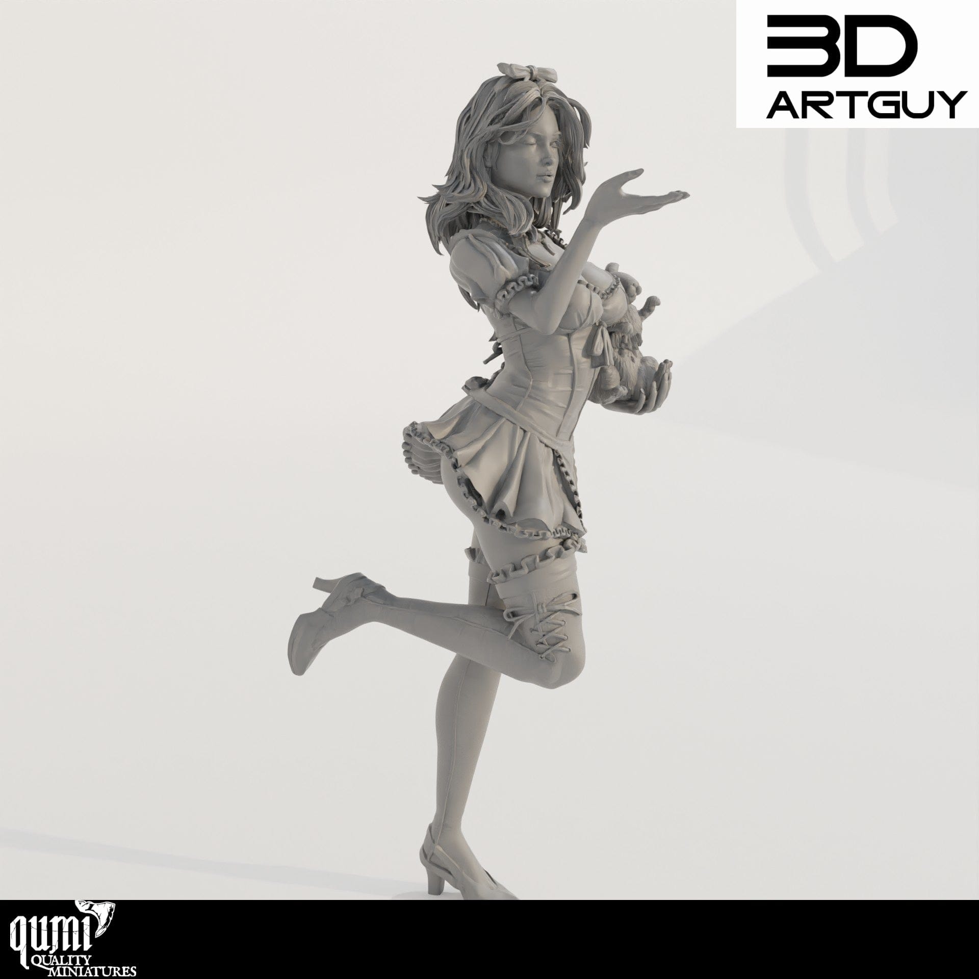 Tabletop RPG Miniature Fantasy Lady - Qumi Quality Miniatures - Qumi Wargaming Mini Model Figure