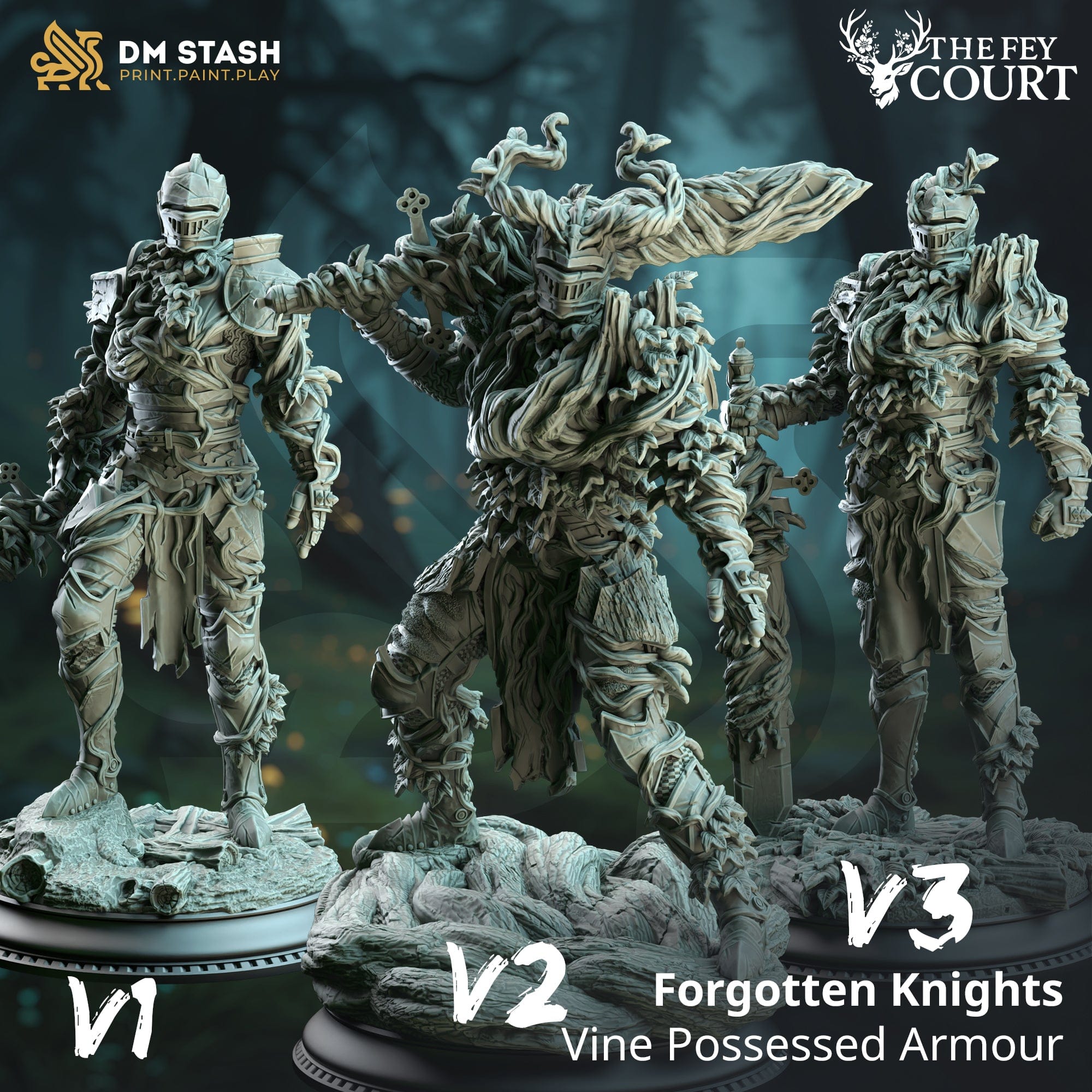 Tabletop RPG Miniature Forgotten Knights 32mm 75mm Qumi DM Stash Male Quality Miniatures - Qumi Wargaming Mini Model Figure