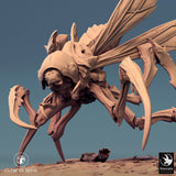 Close-up of the Fyrionis creature's head and the mounted rider's intricate armor.