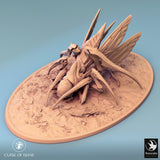 Dynamic angle of the Fyrionis insectoid creature, emphasizing its predatory stance.
