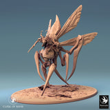 High angle shot showing the Fyrionis insectoid creature with sharp, multi-jointed legs.