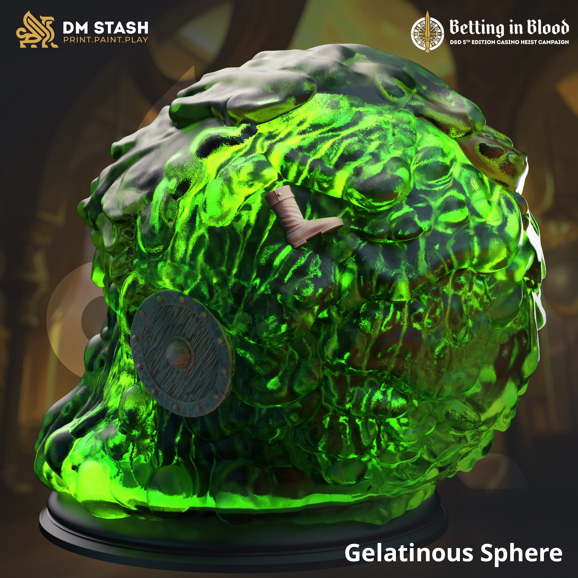 Tabletop RPG Miniature Gelatinous Sphere Qumi DM Stash Quality Miniatures - Qumi Wargaming Mini Model Figure