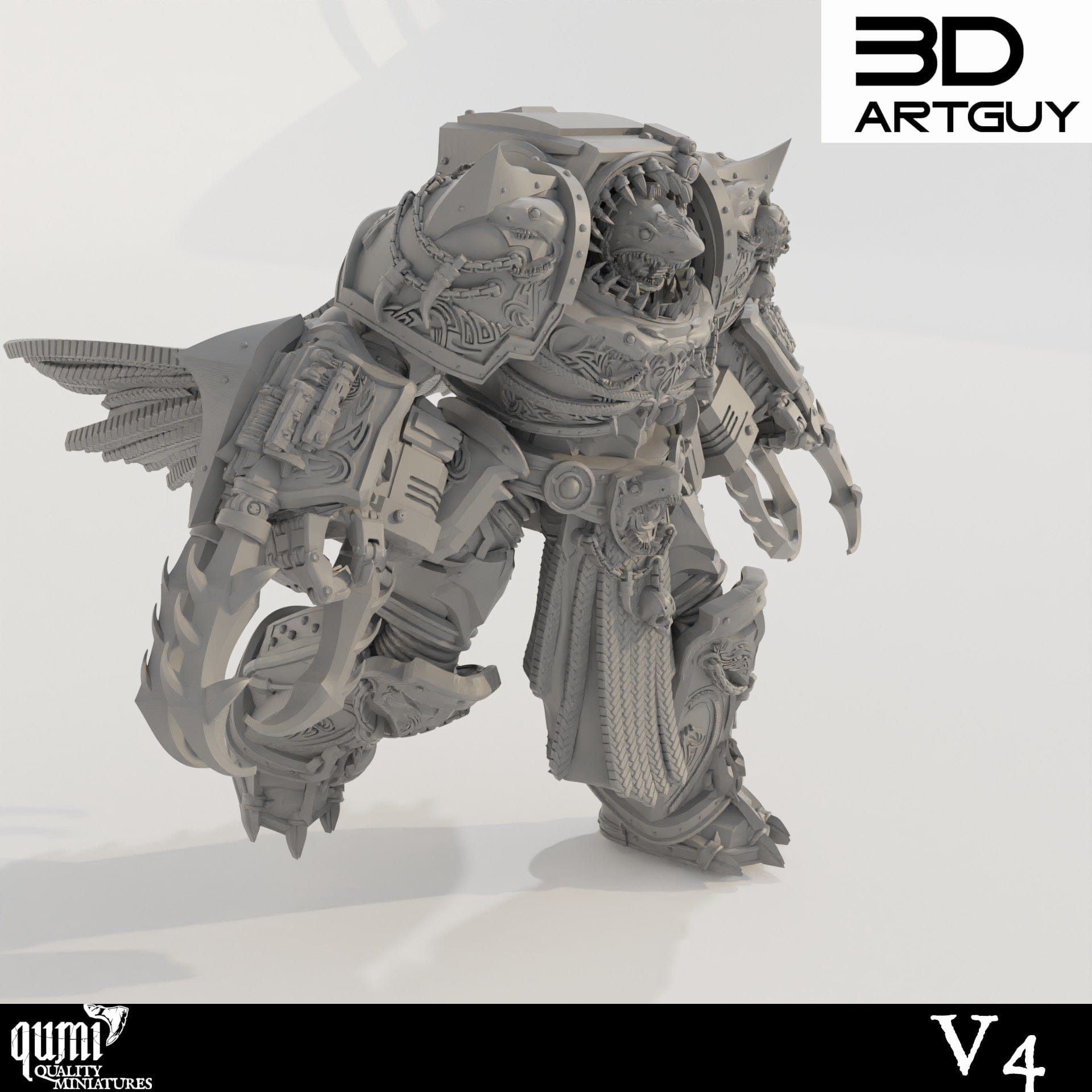 Tabletop RPG Miniature Giant Shark - Qumi Quality Miniatures - Qumi Wargaming Mini Model Figure