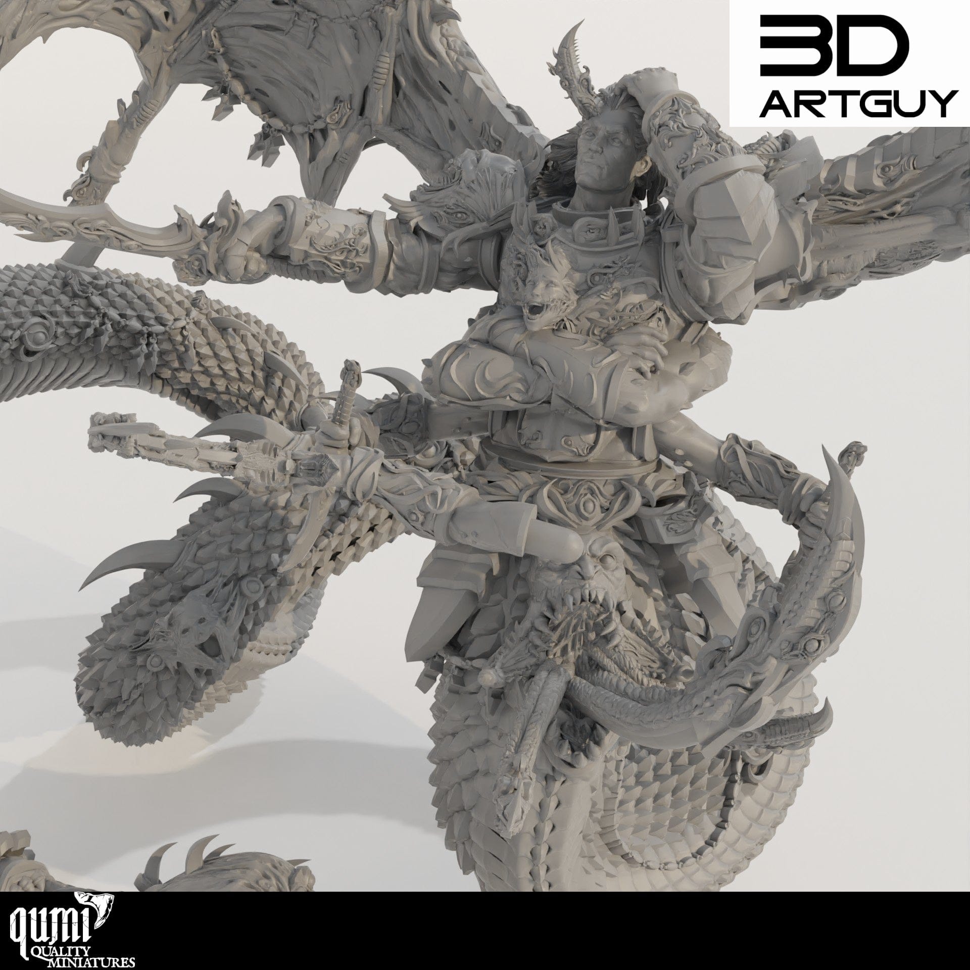 Tabletop RPG Miniature Giant Snake Hedonist - 32mm Mini - Qumi Quality Miniatures - Qumi Wargaming Mini Model Figure