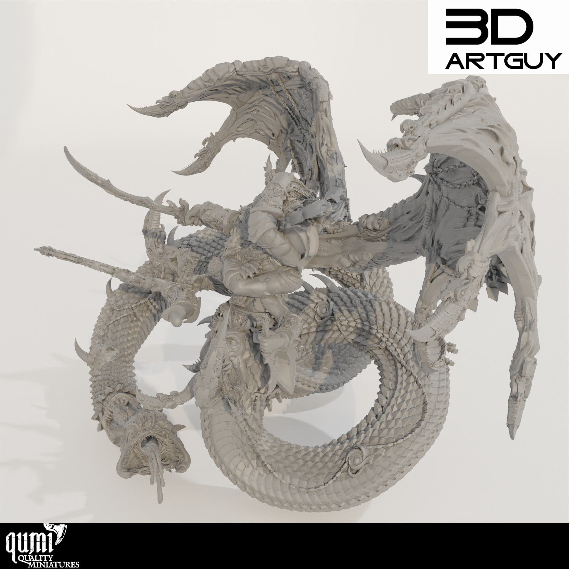 Tabletop RPG Miniature Giant Snake Hedonist - 32mm Mini - Qumi Quality Miniatures - Qumi Wargaming Mini Model Figure