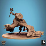 Rear angle of an orc fighter riding a massive vulture miniature.