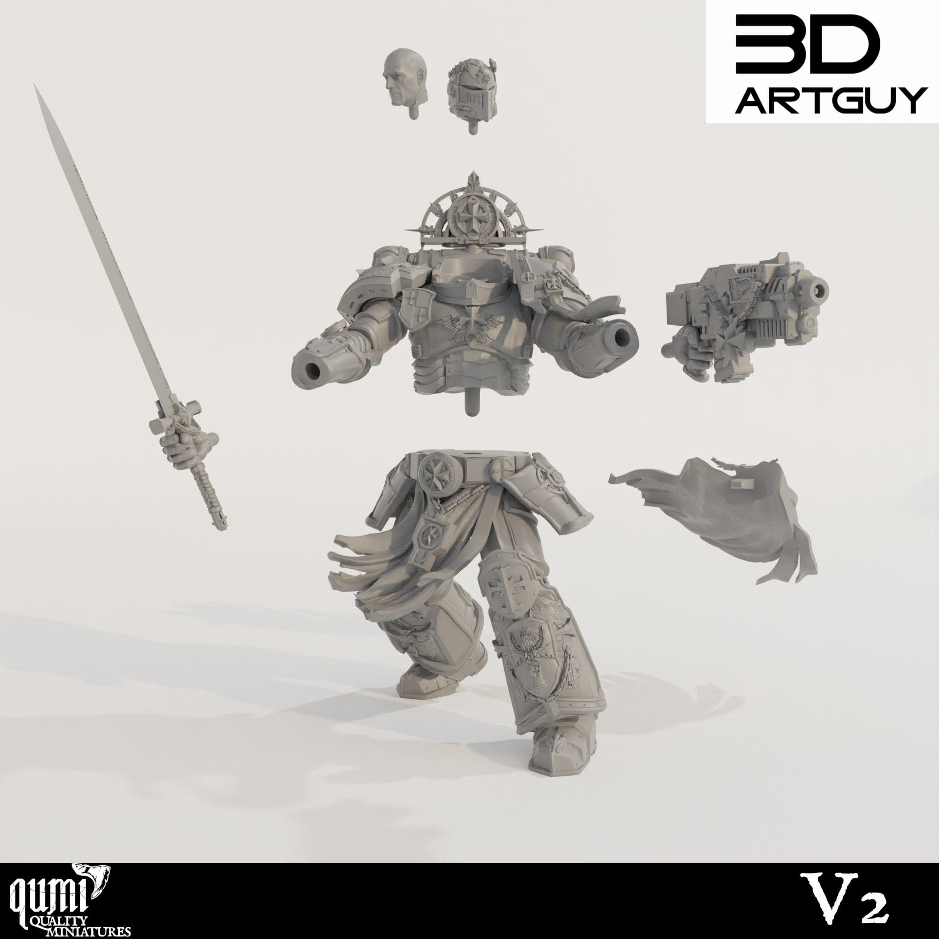 Tabletop RPG Miniature Goat - Qumi - 3D ArtGuy Quality Miniatures - Qumi Wargaming Mini Model Figure