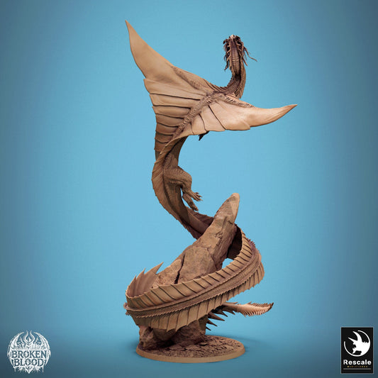 Tabletop RPG Miniature Gold Dragon - 32mm Qumi Rescale Miniatures Quality Miniatures - Qumi Wargaming Mini Model Figure