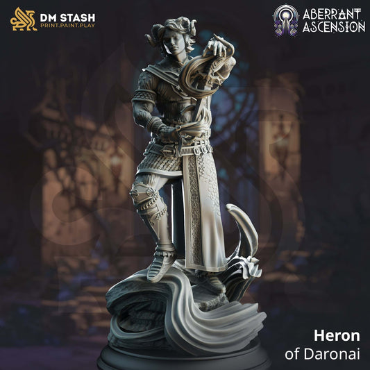 Tabletop RPG Miniature Heron of Daronai - 32mm 75mm Qumi - DM Stash Quality Miniatures - Qumi Wargaming Mini Model Figure