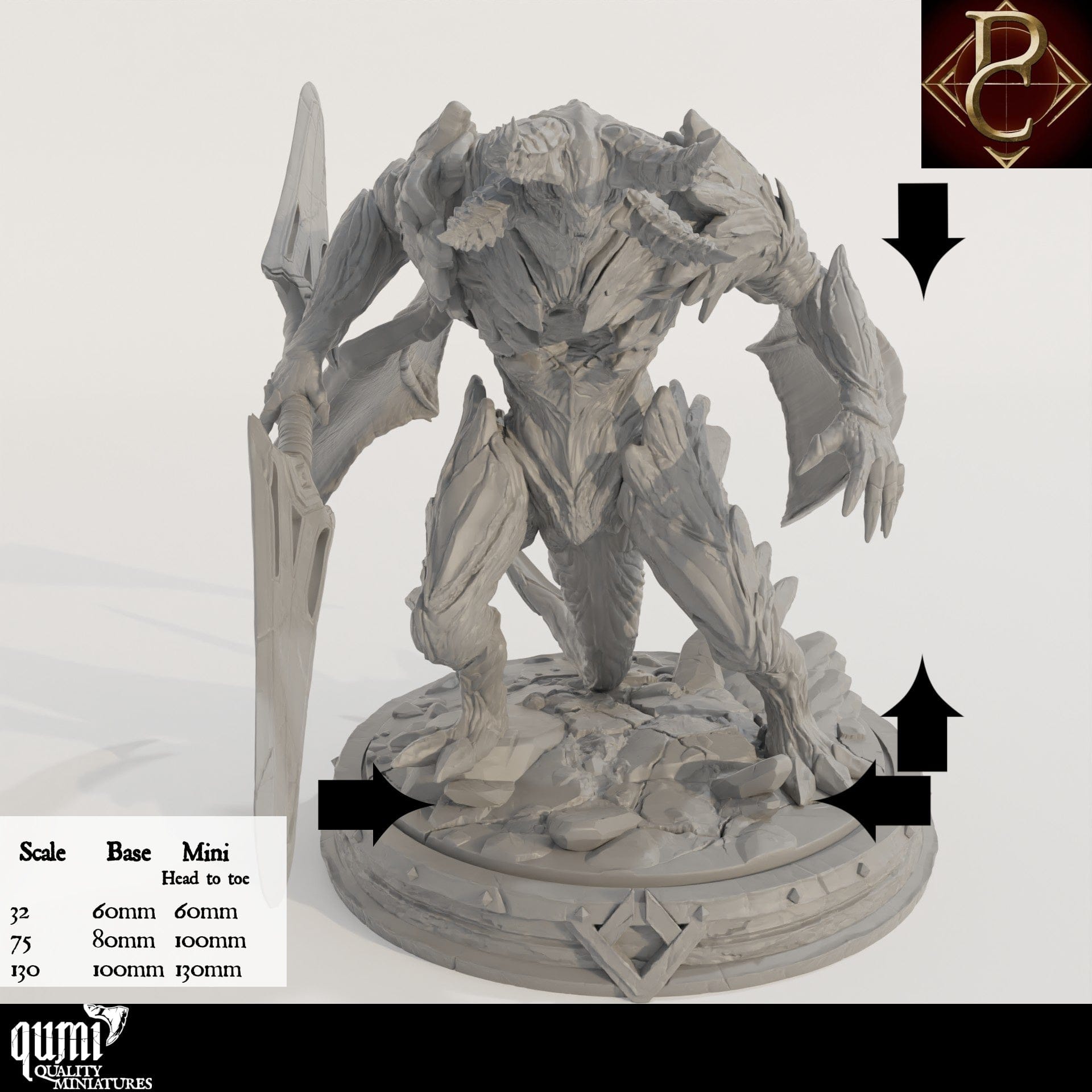 Tabletop RPG Miniature Irgren, Azghorath's will - 32mm up to XL Size - Qumi - Parasite Collectibles Quality Miniatures - Qumi Wargaming Mini Model Figure