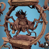 Creature Tabletop Miniature - Ixakar by Qumi, 3D printed resin tabletop miniature for RPGs, wargaming and painting