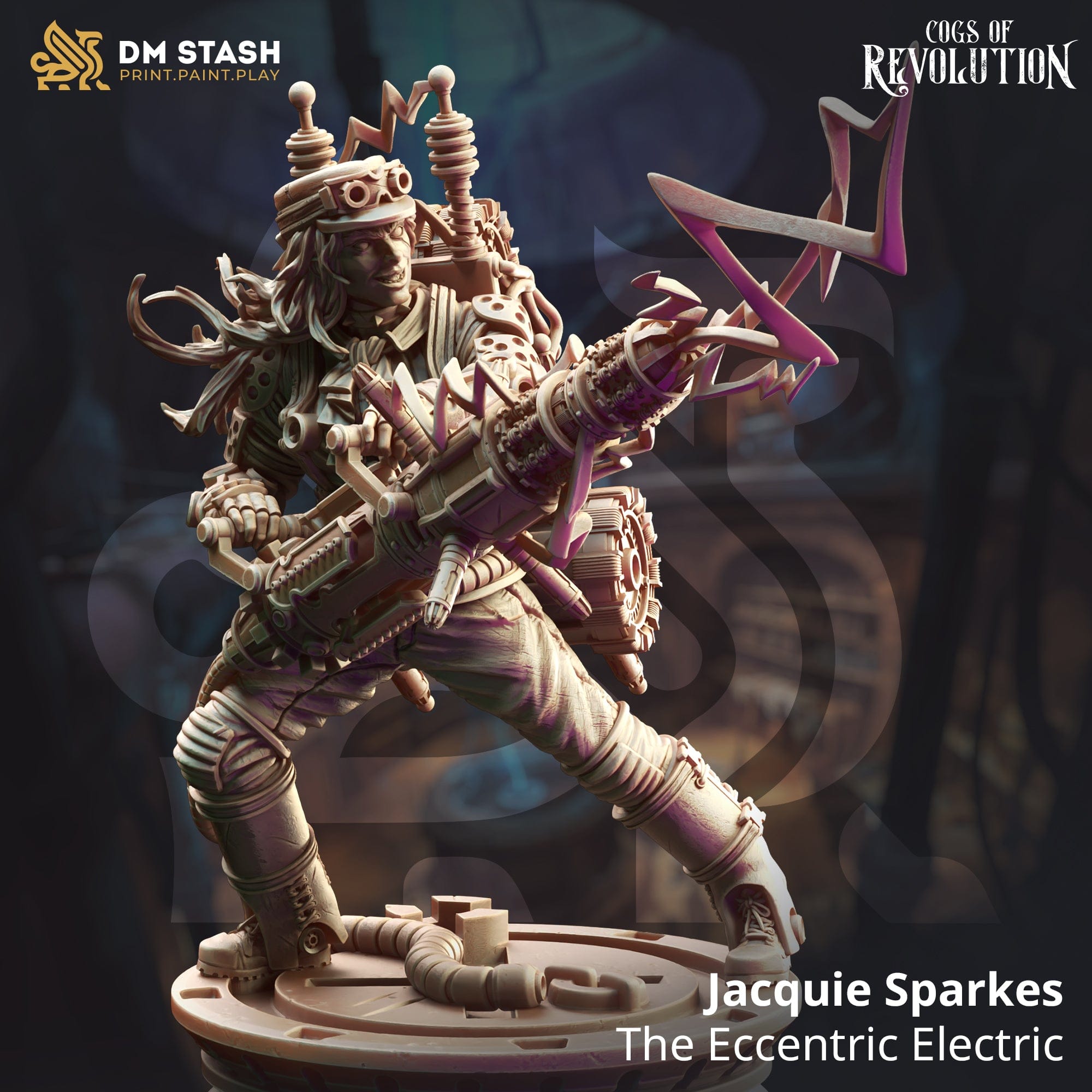 Tabletop RPG Miniature Jacquie Sparkes - 32mm 75mm Qumi DM Stash Quality Miniatures - Qumi Wargaming Mini Model Figure