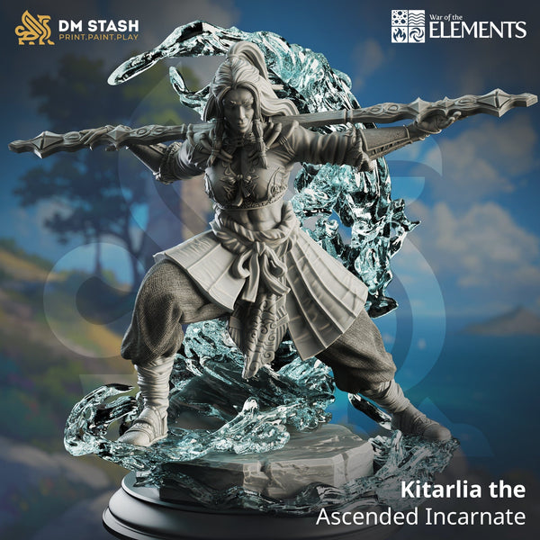 Tabletop Weibliche Kämpferin Miniatur Kitarlia 32mm 75mm DM Stash