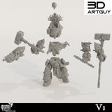 Einzelteile der Knight of Purity Resin-Miniatur zur Selbstmontage
