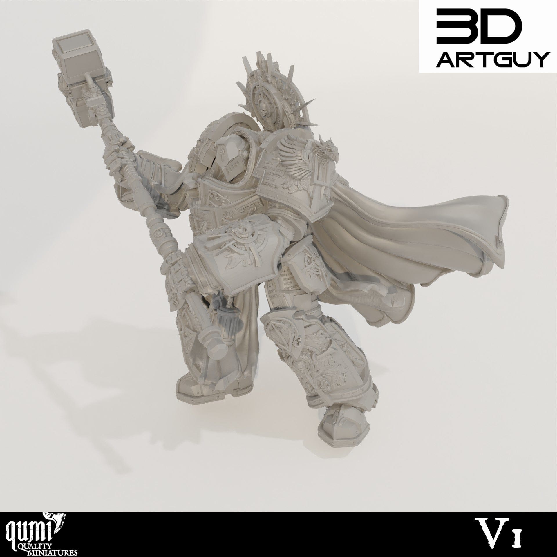Tabletop RPG Miniature Knight Of Purity - Qumi Quality Miniatures - Qumi Wargaming Mini Model Figure