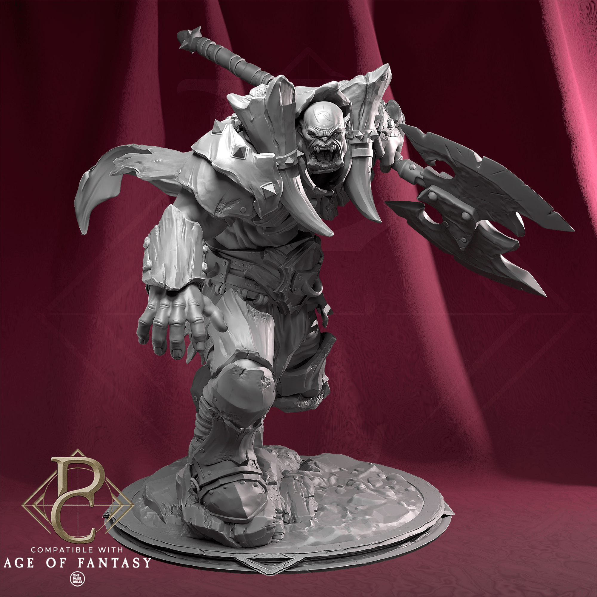 Tabletop RPG Miniature Kodark on foot, The Conqueror Qumi Parasite Collectibles Quality Miniatures - Qumi Wargaming Mini Model Figure