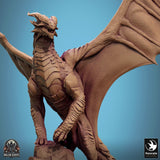 Dragon Legendary Copper Dragon Tabletop Miniature by Qumi, 3D printed resin tabletop miniature for RPGs, wargaming and painting