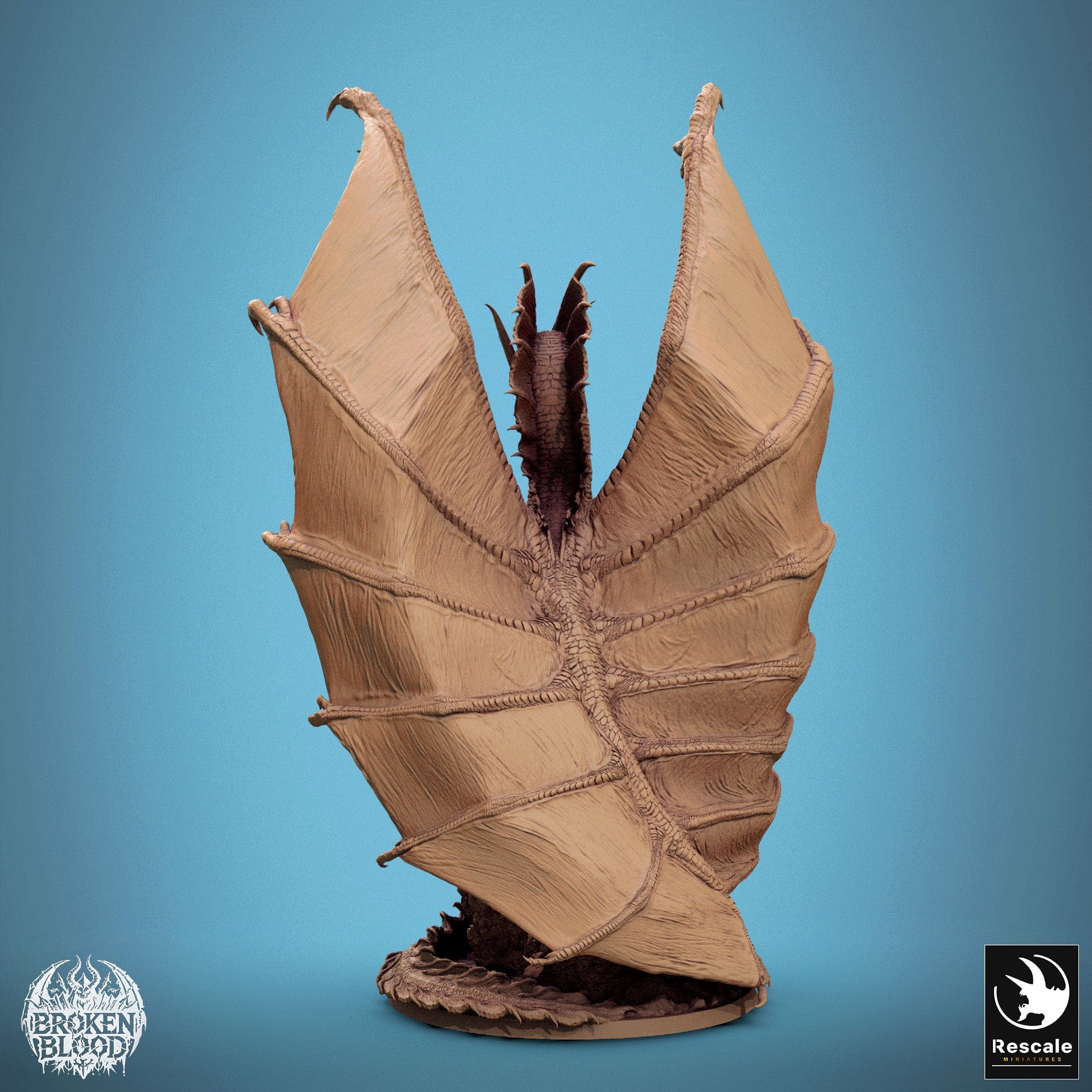 Tabletop RPG Miniature Legendary Metallic Gold Dragon 32mm Qumi Rescale Miniatures Quality Miniatures - Qumi Wargaming Mini Model Figure