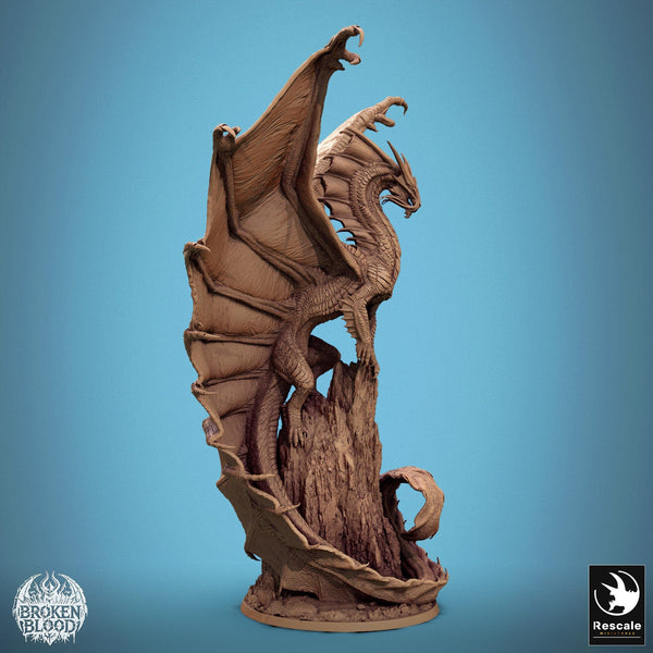 Drache Legendary Metallic Golddrache Tabletop-Miniatur | Qumi