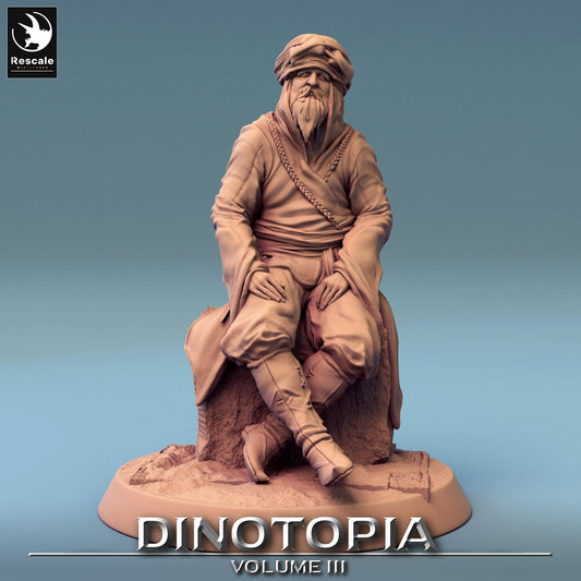 Tabletop RPG Miniature Look Elder 32mm Qumi - Rescale Miniatures Quality Miniatures - Qumi Wargaming Mini Model Figure