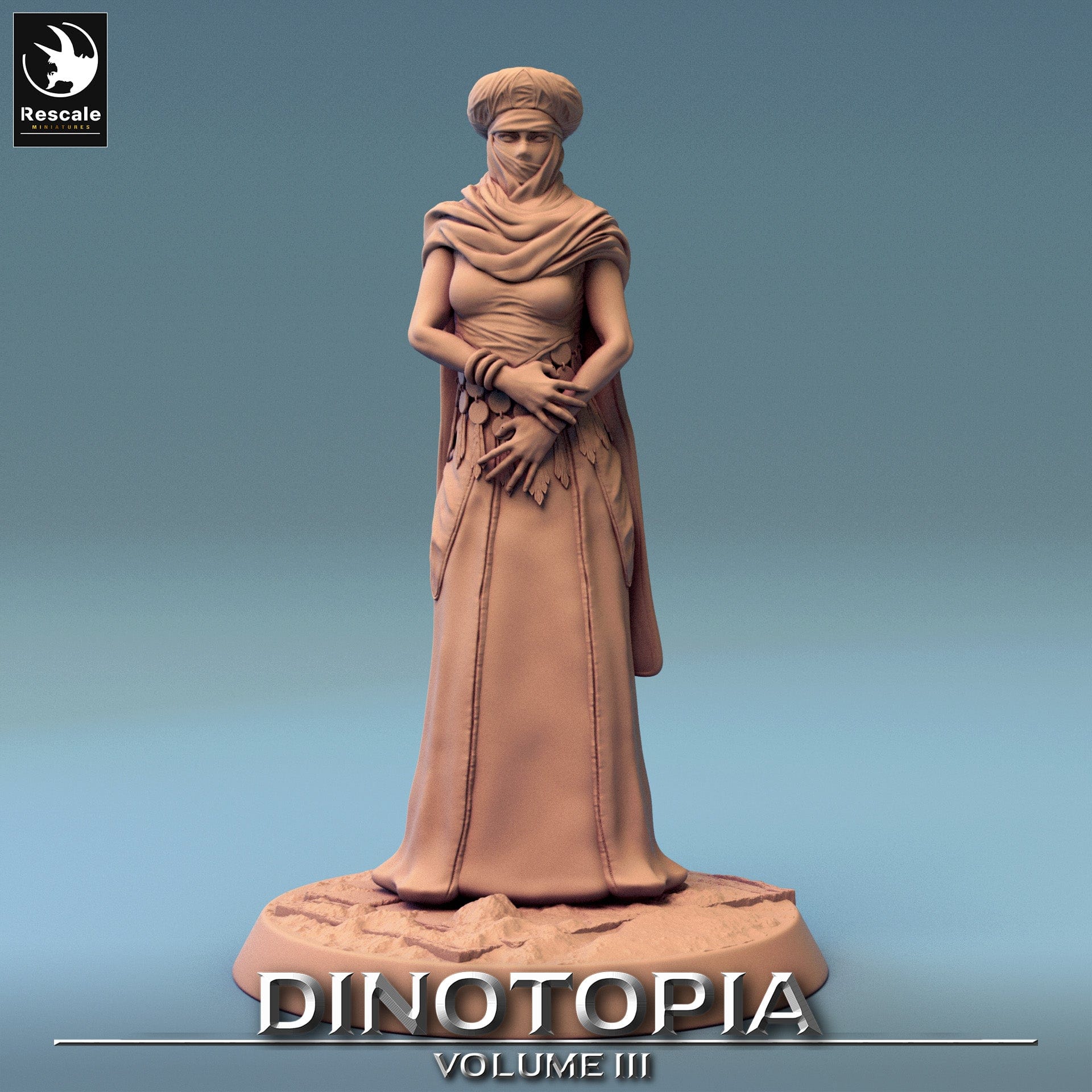 Tabletop RPG Miniature Look Woman 32mm Qumi - Rescale Miniatures Quality Miniatures - Qumi Wargaming Mini Model Figure