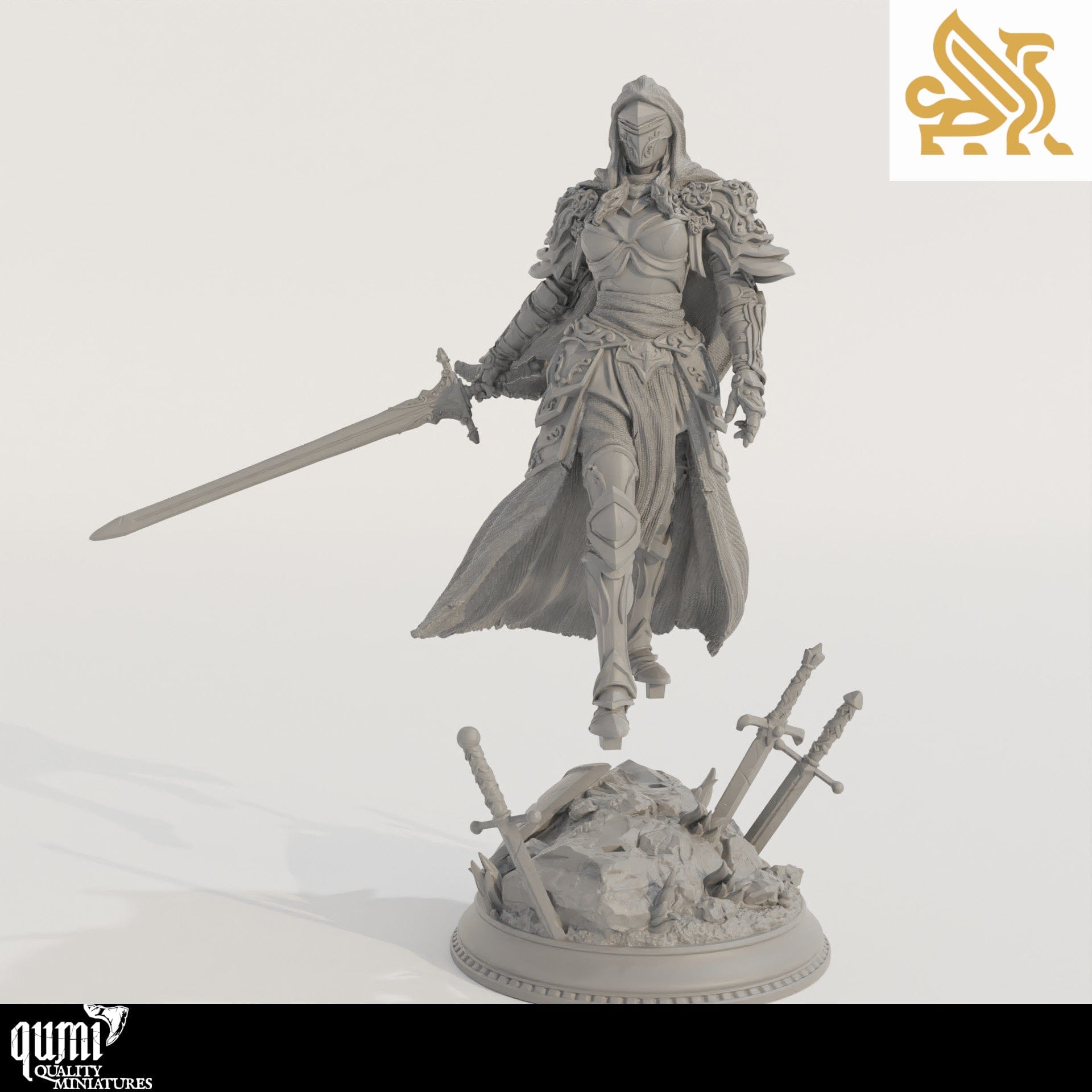 Tabletop RPG Miniature Lydia the Merciless - 32mm 75mm Qumi - DM Stash Quality Miniatures - Qumi Wargaming Mini Model Figure