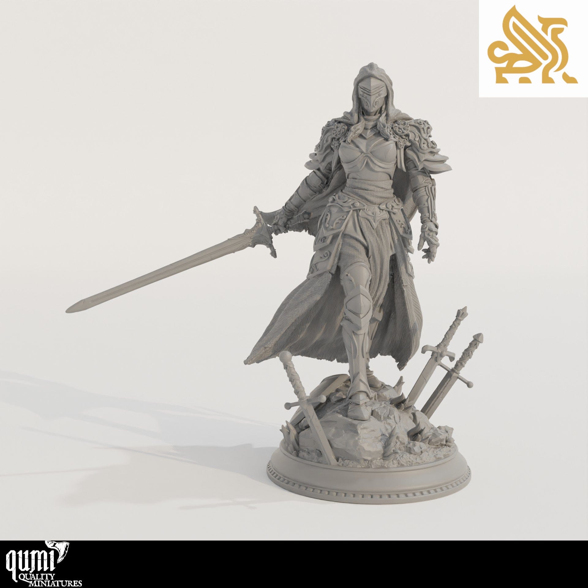 Tabletop RPG Miniature Lydia the Merciless - 32mm 75mm Qumi - DM Stash Quality Miniatures - Qumi Wargaming Mini Model Figure