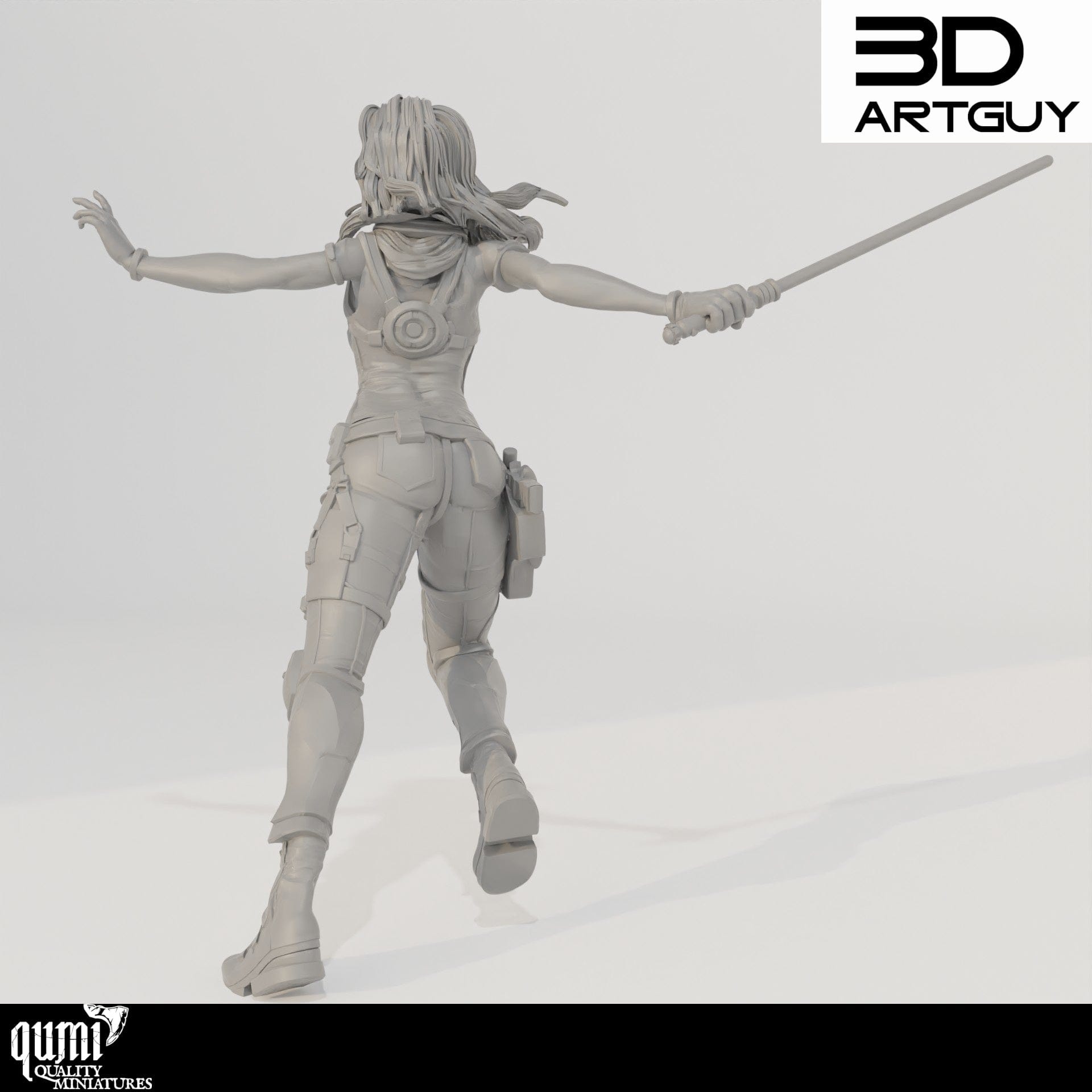 Tabletop RPG Miniature Maria Jacobs - 3D ArtGuy - Qumi Quality Miniatures - Qumi Wargaming Mini Model Figure