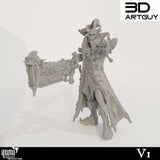 Full view of the Murder Clown character model in a menacing stance with weapon raised