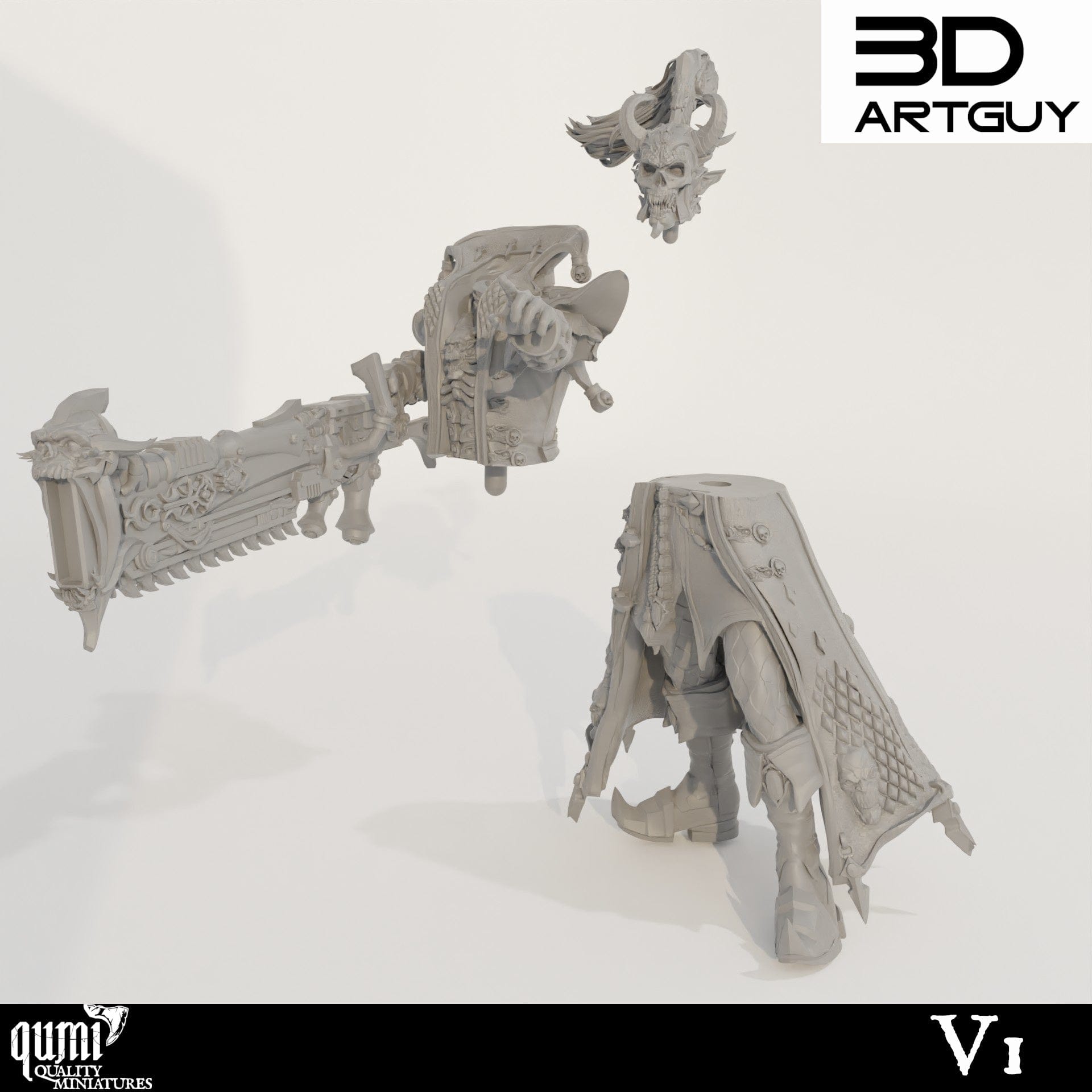 Tabletop RPG Miniature Murder Clown - Qumi Quality Miniatures - Qumi Wargaming Mini Model Figure