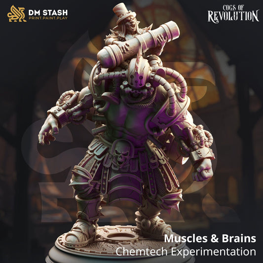 Tabletop RPG Miniature Muscles & Brains 32mm 75mm Qumi DM Stash Quality Miniatures - Qumi Wargaming Mini Model Figure