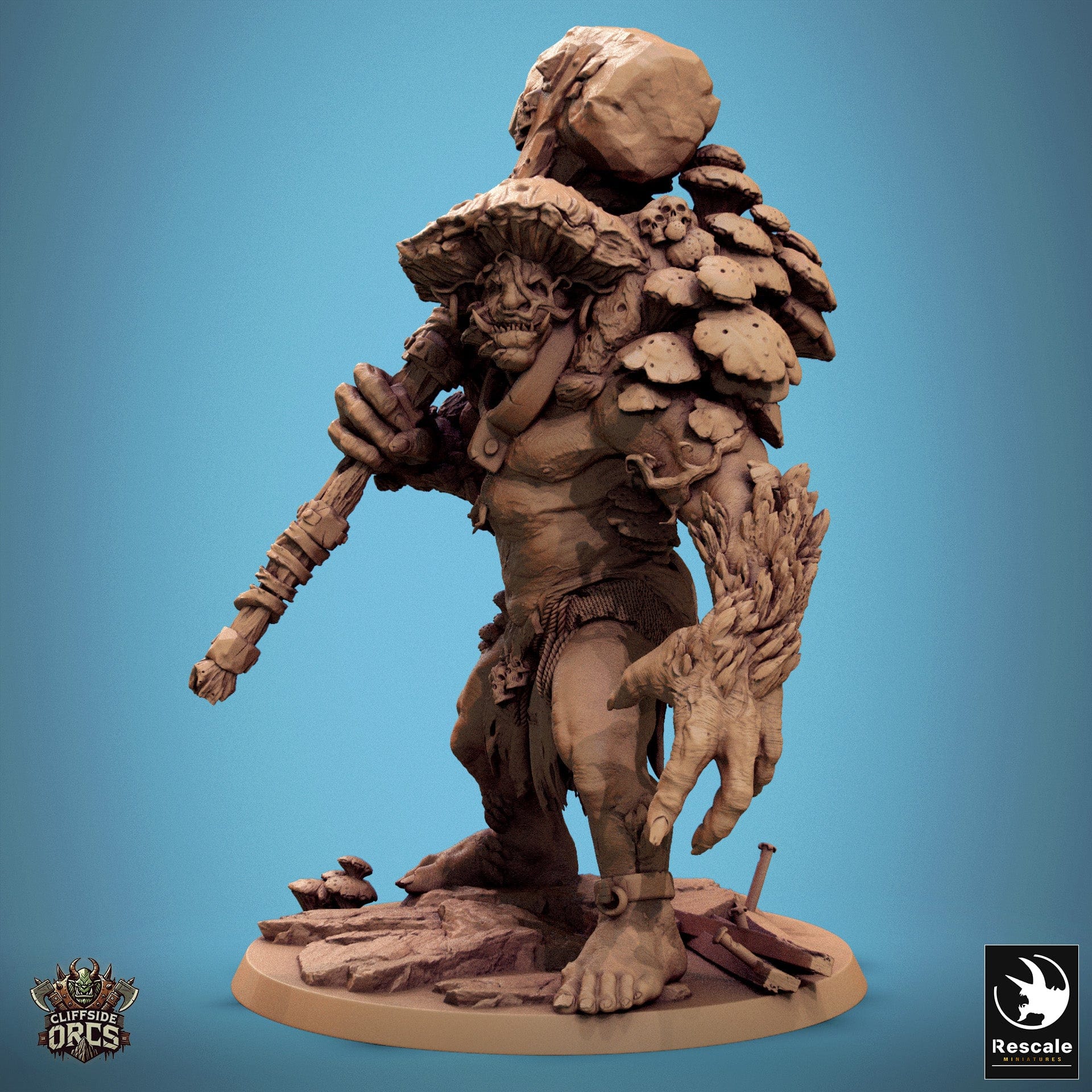 Tabletop RPG Miniature Mycogar Fungal Ogre - 32mm Qumi Rescale Miniatures Quality Miniatures - Qumi Wargaming Mini Model Figure