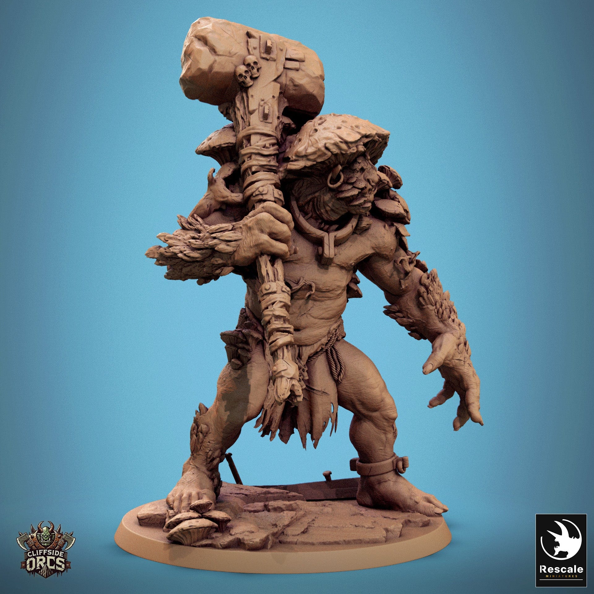 Tabletop RPG Miniature Mycogar Fungal Ogre - 32mm Qumi Rescale Miniatures Quality Miniatures - Qumi Wargaming Mini Model Figure