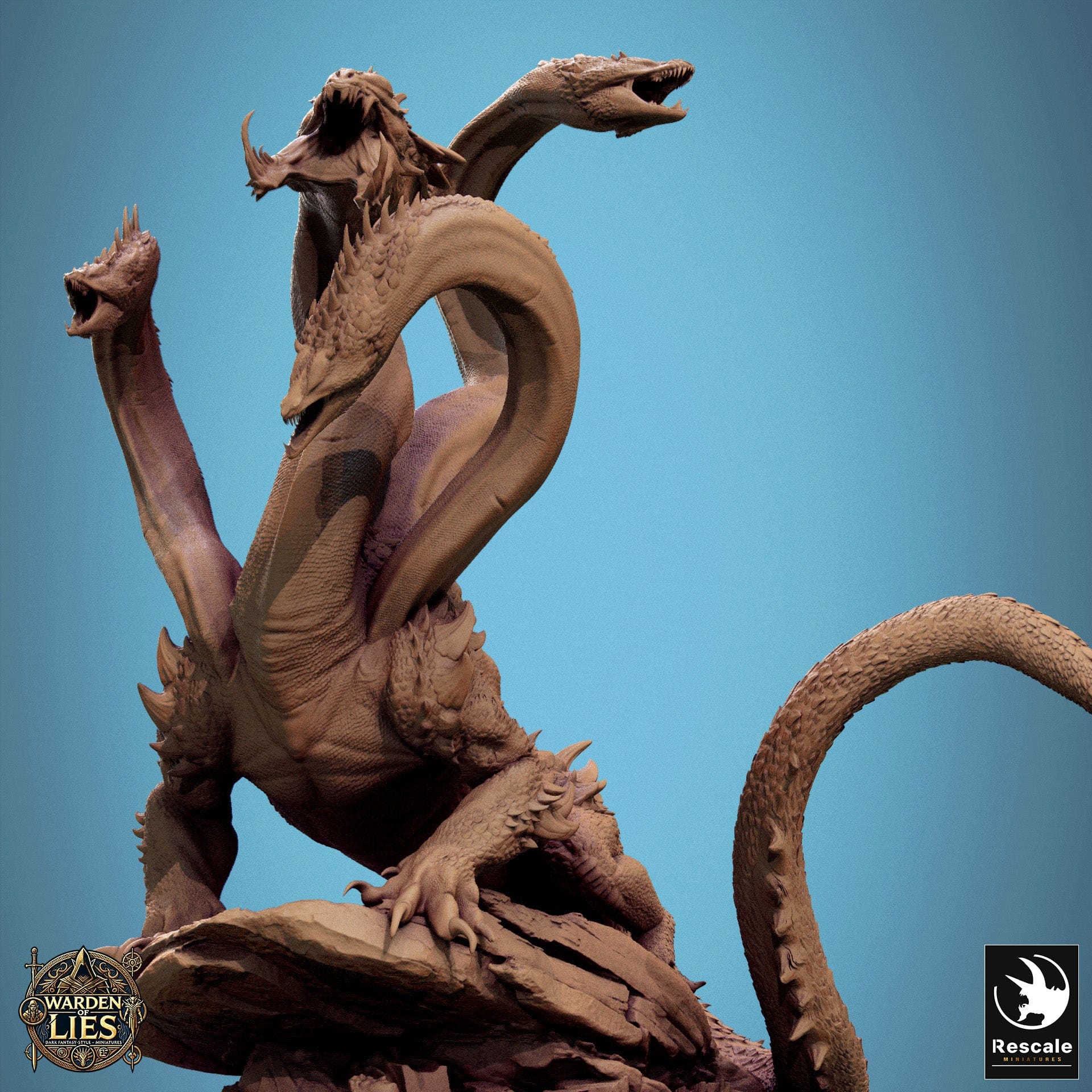 Tabletop RPG Miniature NoxHydra - 32mm Qumi Rescale Miniatures Quality Miniatures - Qumi Wargaming Mini Model Figure