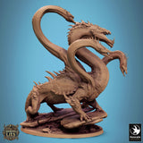 Dragon NoxHydra Tabletop Miniature by Qumi, 3D printed resin tabletop miniature for RPGs, wargaming and painting