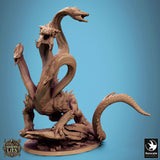 Dragon NoxHydra Tabletop Miniature by Qumi, 3D printed resin tabletop miniature for RPGs, wargaming and painting