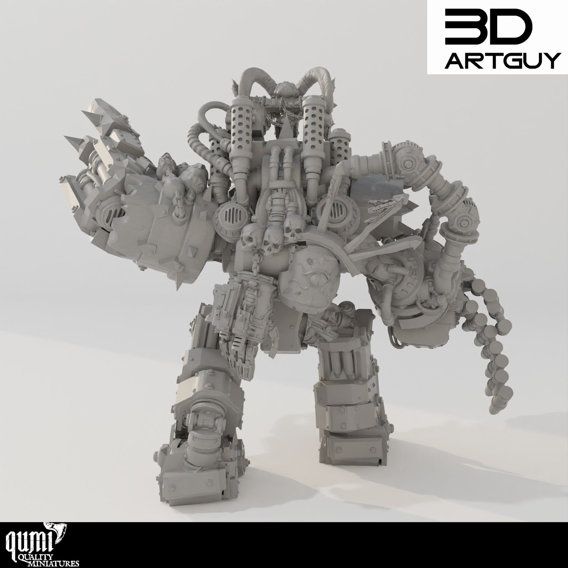 Tabletop RPG Miniature Orc King - Qumi Quality Miniatures - Qumi Wargaming Mini Model Figure