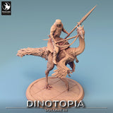 Oviraptor Dinosaur Tabletop Miniature by Qumi, 3D printed resin tabletop miniature for RPGs, wargaming and painting