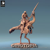 Oviraptor Dinosaur Tabletop Miniature by Qumi, 3D printed resin tabletop miniature for RPGs, wargaming and painting